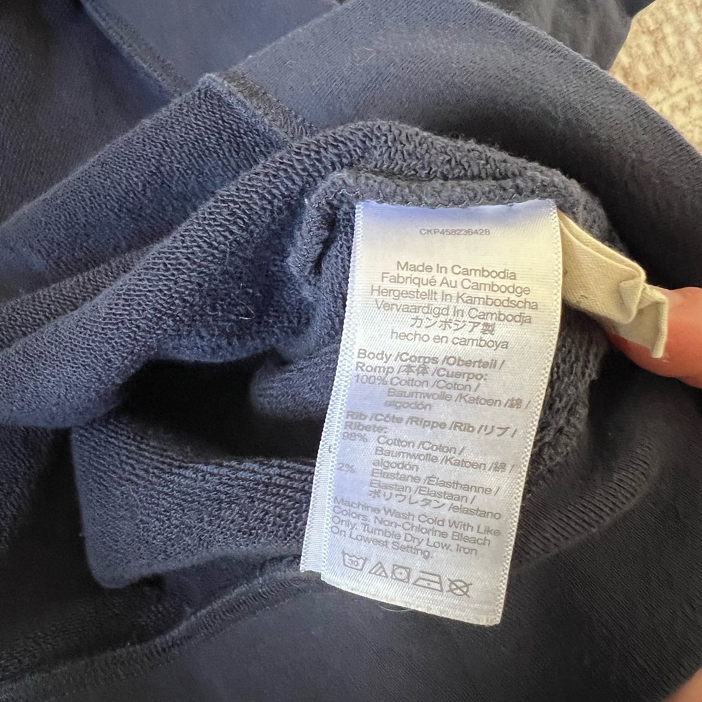 Madewell Dark blue Sweater with Striped Collar - Picture 5 of 6